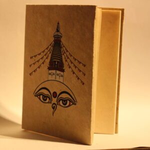Boudha Stupa with Budhha Eye Handmade Notebook